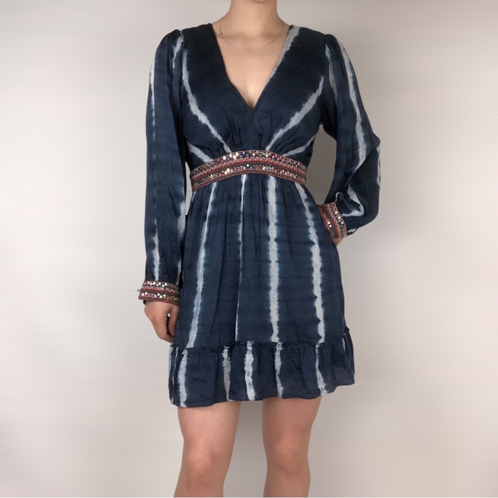 Verb‎ by Pallavi Singhee Beaded Tie-Dye Mini Dress Size M